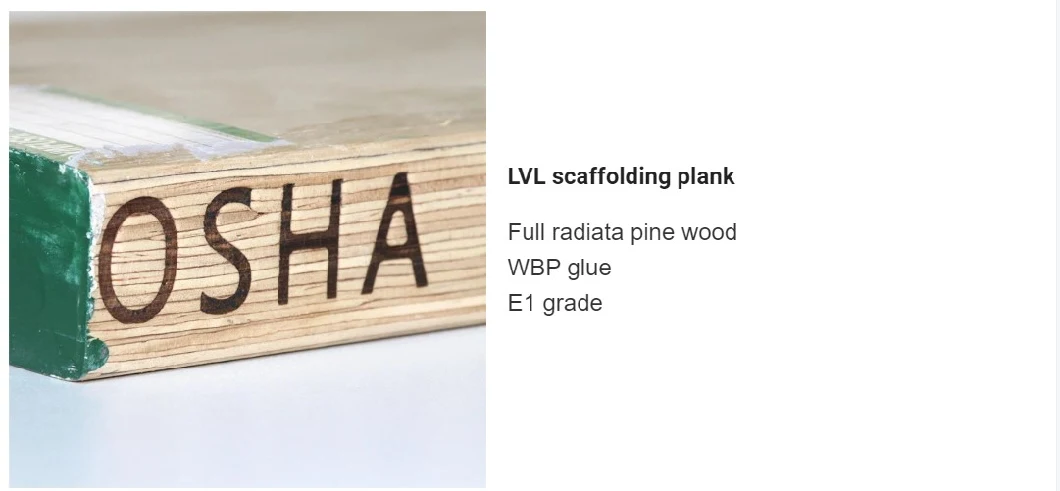 WBP Glue Pine LVL Scaffold Plank A1577 Standard for Construction
