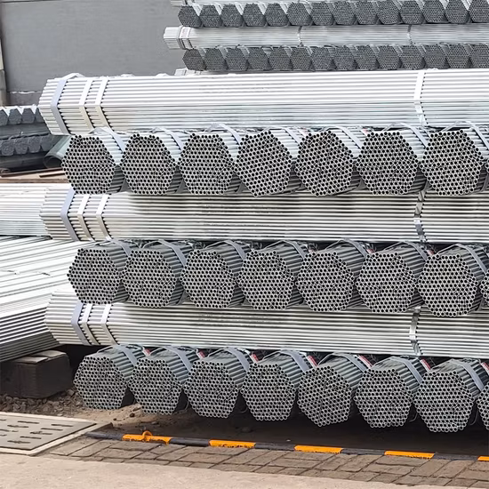 ERW 탄소 Q235/Q345/S355/Stk500 아연 도금 강철 비계 튜브